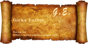Gurka Eszter névjegykártya